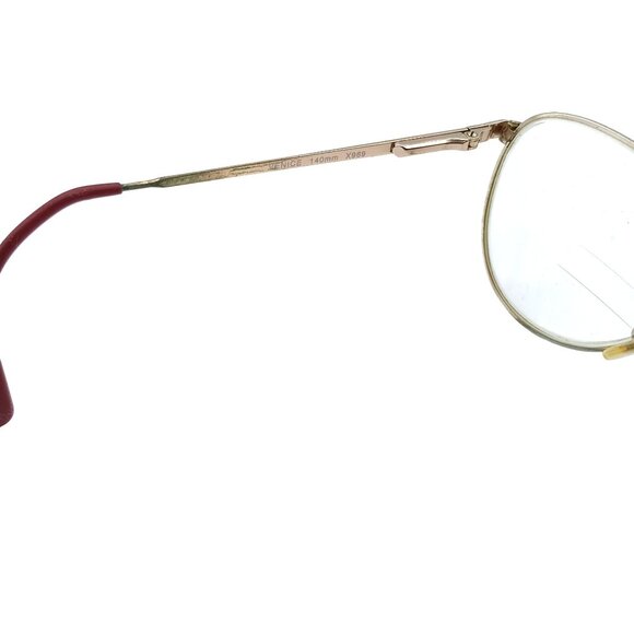 Vintage L'Amy Eyeglasses Frames Designer Red Wire Rim Venice 140 X969 - Picture 6 of 6
